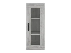 Aparador alto madera contrachapada gris Sonoma 34,5x34x180 cm