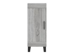 Aparador alto madera contrachapada gris Sonoma 34,5x34x180 cm