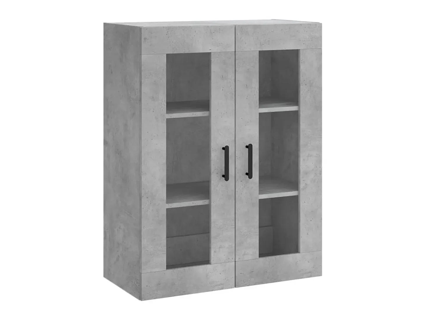 Aparador alto madera contrachapada gris hormigón 69,5x34x180 cm ES87277
