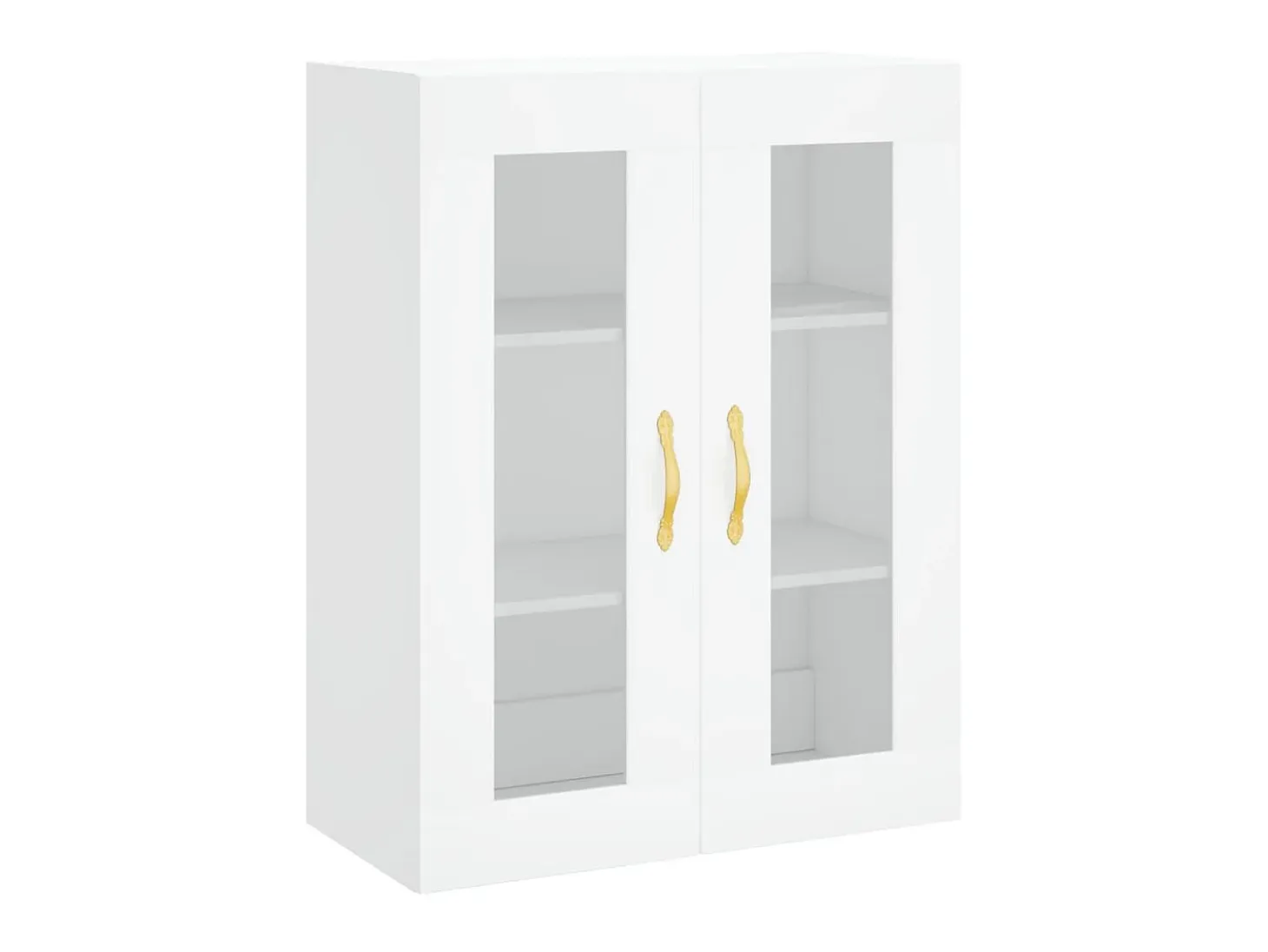 Aparador alto madera contrachapada blanco 69,5x34x180 cm ES45787