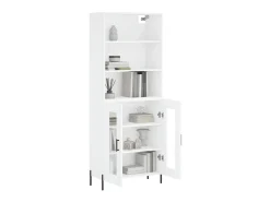 Aparador alto madera contrachapada blanco 69,5x34x180 cm ES91138