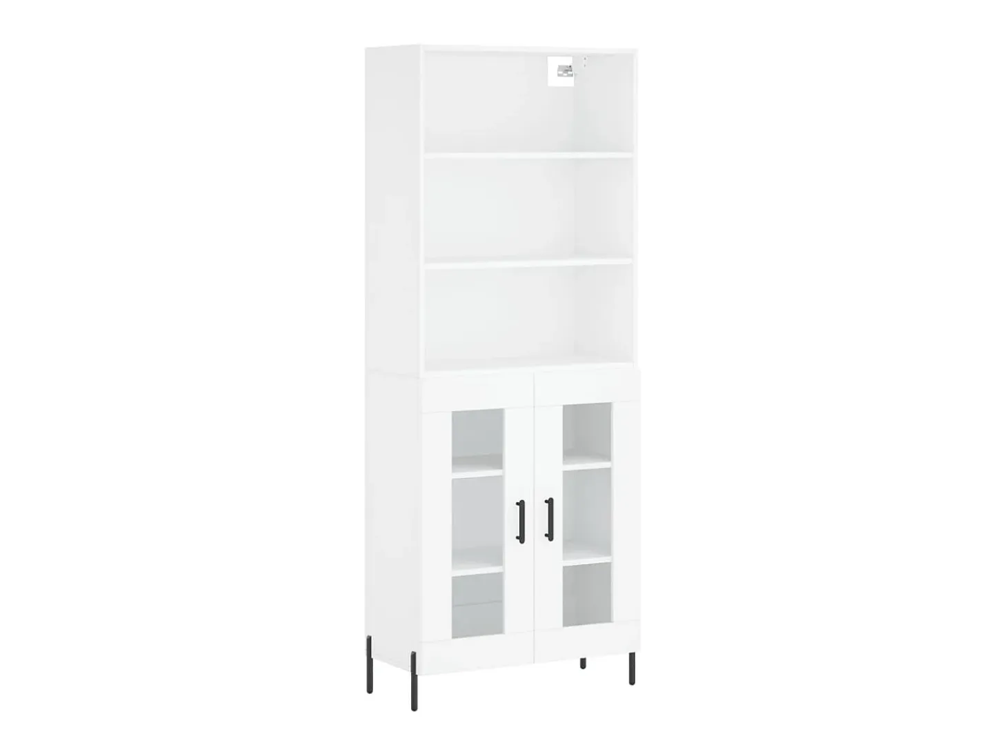 Aparador alto madera contrachapada blanco 69,5x34x180 cm ES91138