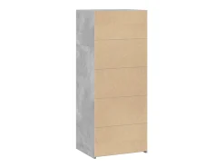 Aparador alto madera de ingeniería gris hormigón 50x41x124 cm
