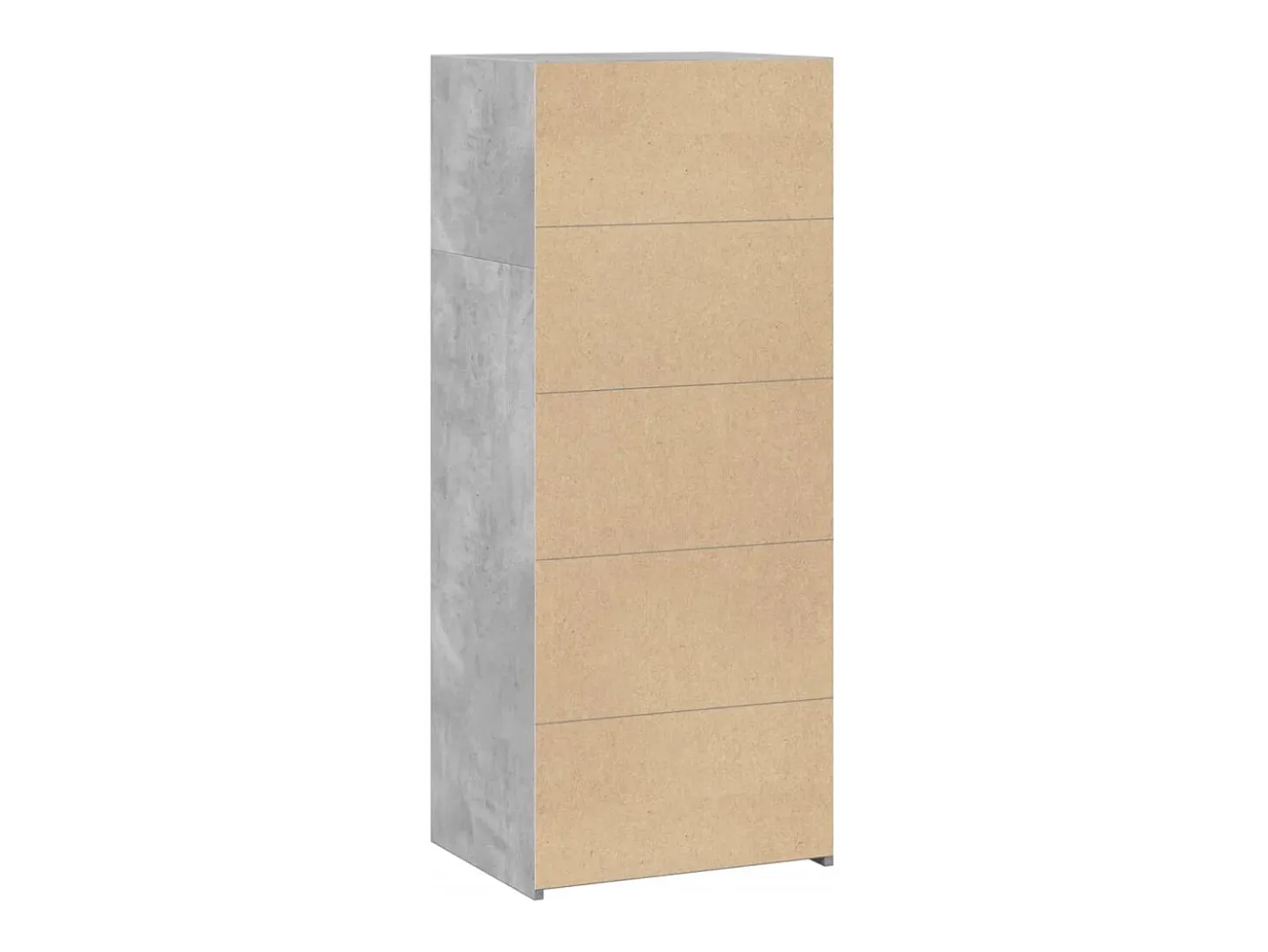 Aparador alto madera de ingeniería gris hormigón 50x41x124 cm