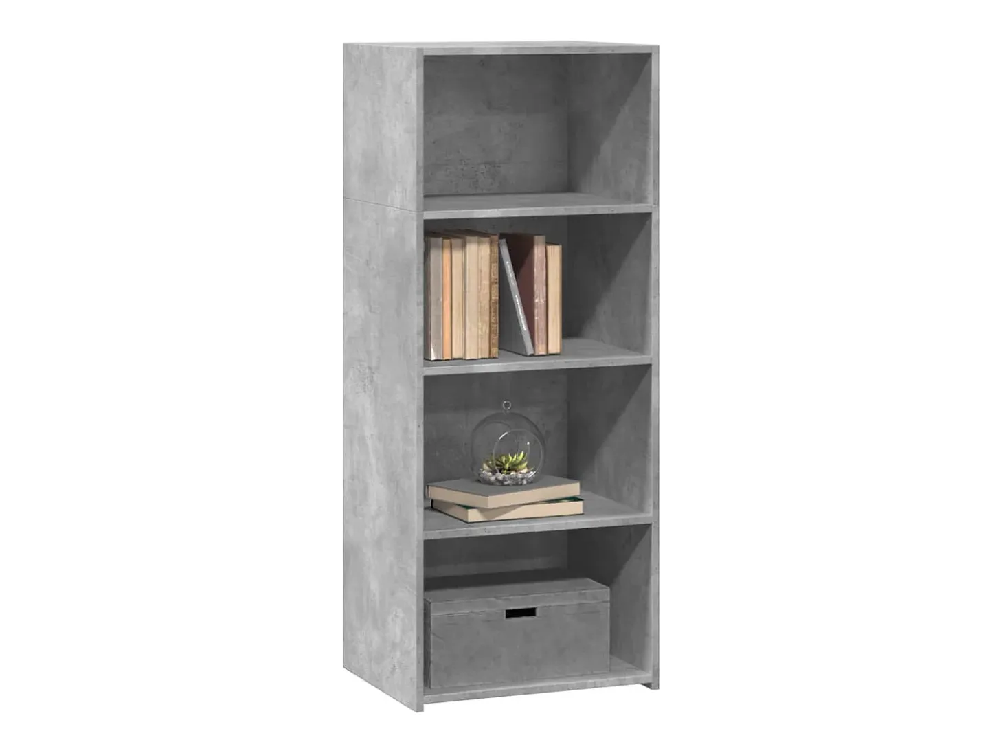 Aparador alto madera de ingeniería gris hormigón 50x41x124 cm