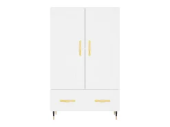 Aparador alto madera de ingeniería blanco 69,5x31x115 cm
