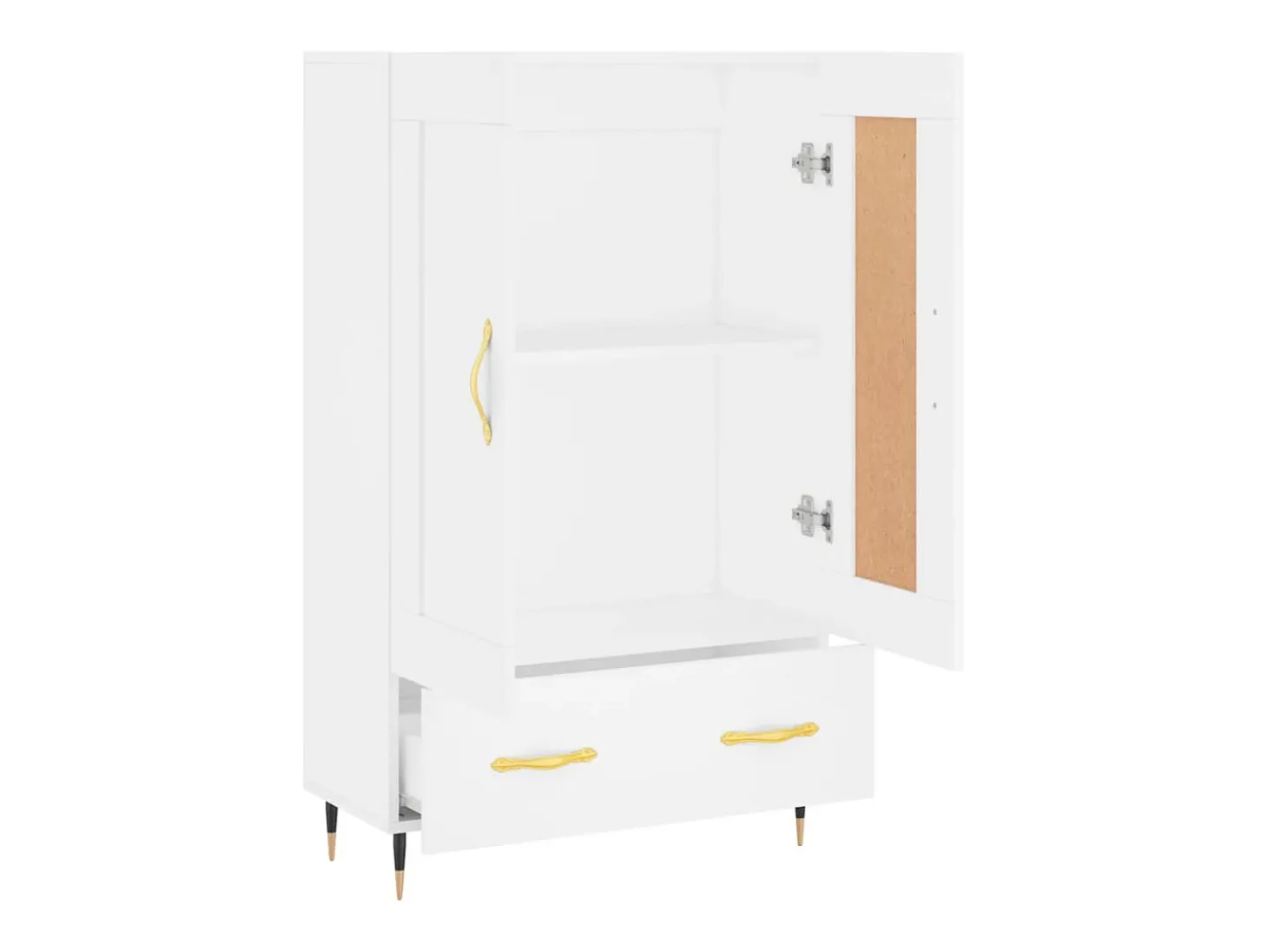 Aparador alto madera de ingeniería blanco 69,5x31x115 cm