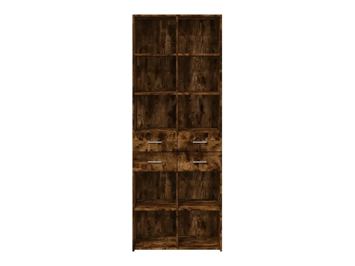 Aparador alto madera de ingeniería roble ahumado 70x42,5x185 cm