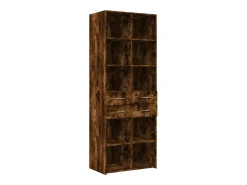 Aparador alto madera de ingeniería roble ahumado 70x42,5x185 cm