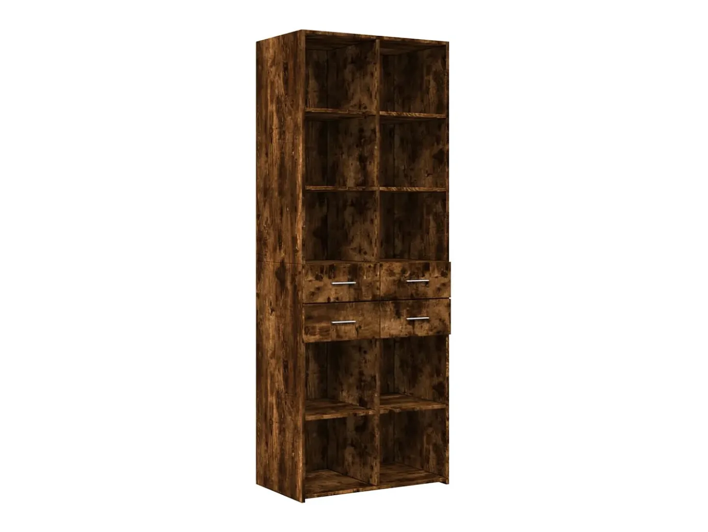 Aparador alto madera de ingeniería roble ahumado 70x42,5x185 cm