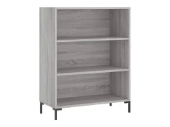 Aparador alto madera de ingeniería gris Sonoma 69,5x32,5x180 cm ES58424