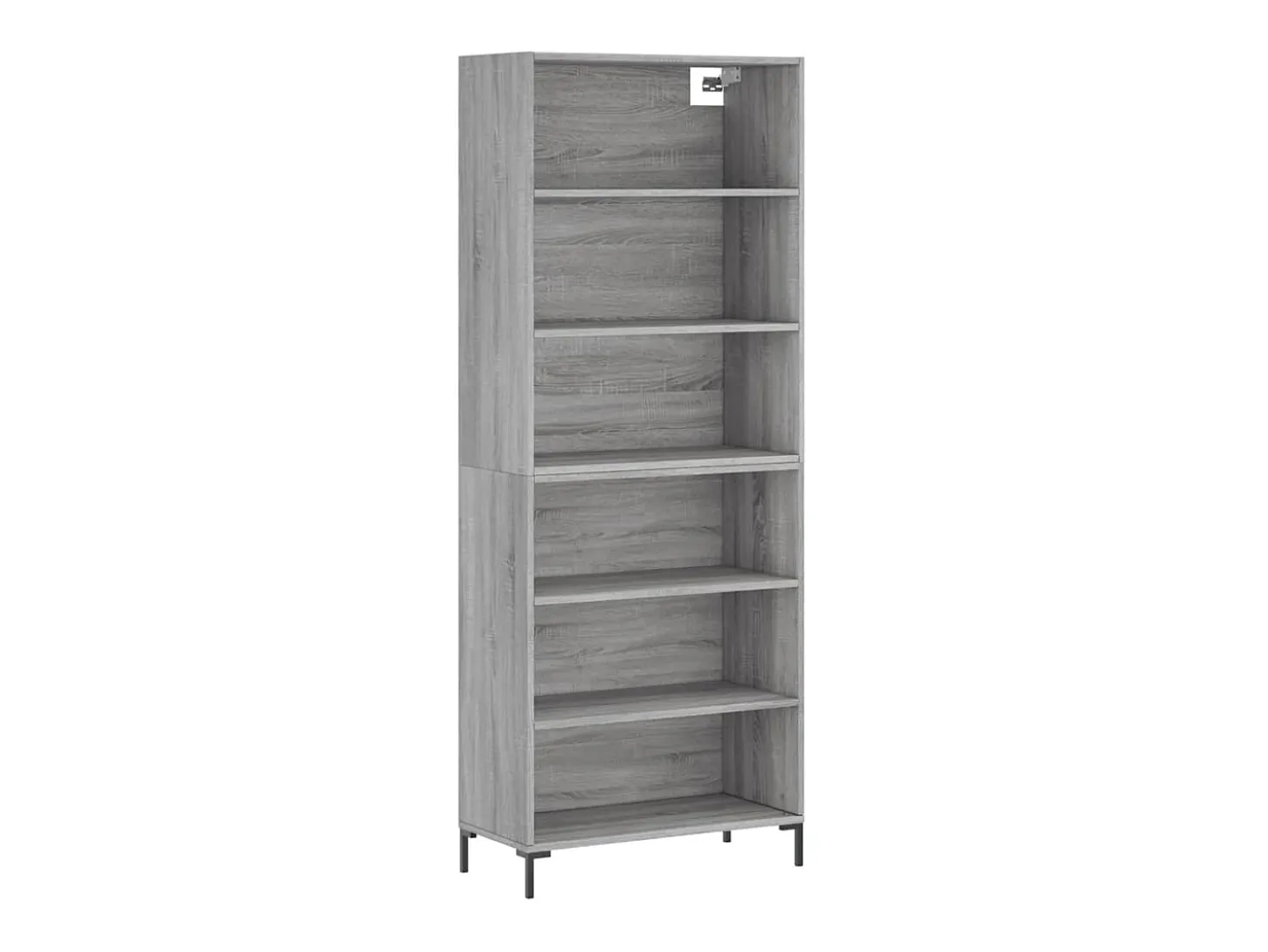Aparador alto madera de ingeniería gris Sonoma 69,5x32,5x180 cm ES58424