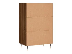 Aparador alto madera de ingeniería marrón roble 57x35x90 cm