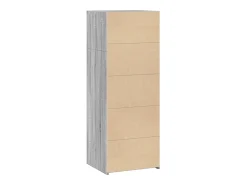 Aparador alto madera de ingeniería gris Sonoma 45x41x124 cm