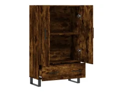 Aparador alto madera de ingeniería roble ahumado 69,5x31x115 cm