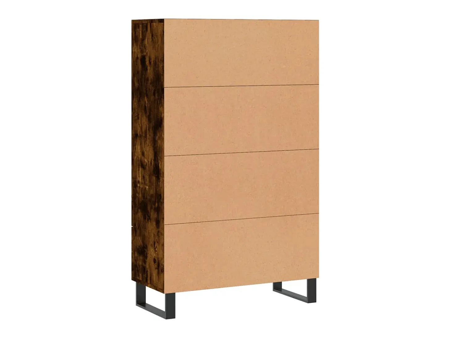 Aparador alto madera de ingeniería roble ahumado 69,5x31x115 cm
