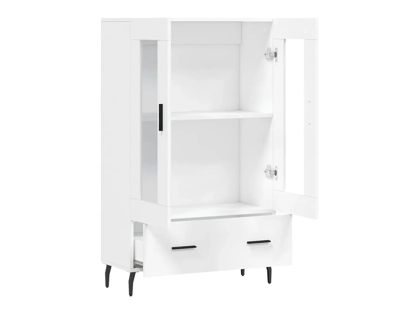 Aparador alto madera de ingeniería blanco 69,5x31x115 cm ES83782