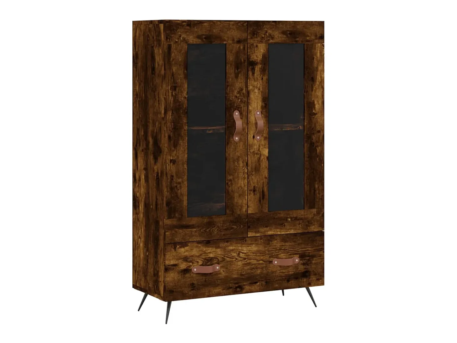 Aparador alto madera de ingeniería roble ahumado 69,5x31x115 cm ES84745