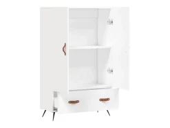 Aparador alto madera de ingeniería blanco 69,5x31x115 cm