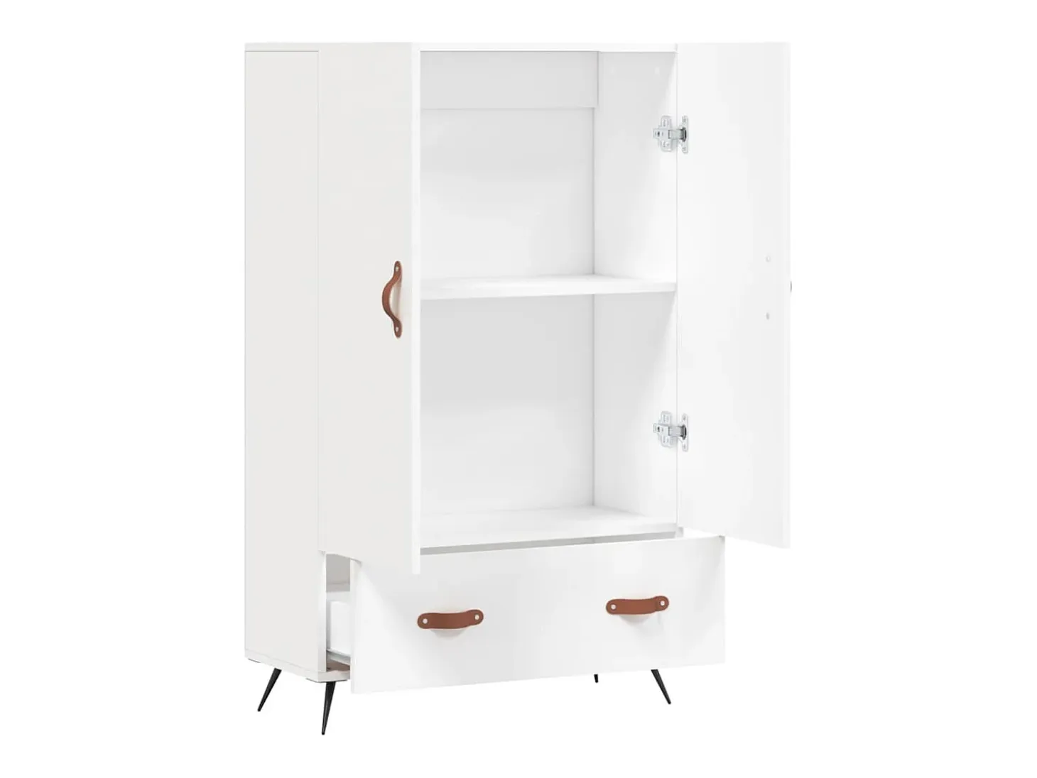 Aparador alto madera de ingeniería blanco 69,5x31x115 cm