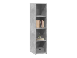Aparador alto madera de ingeniería gris hormigón 30x41x124 cm