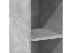 Aparador alto madera de ingeniería gris hormigón 30x41x124 cm