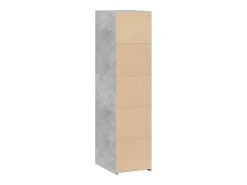 Aparador alto madera de ingeniería gris hormigón 30x41x124 cm