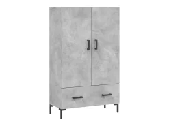 Aparador alto madera de ingeniería gris hormigón 69,5x31x115 cm ES51851