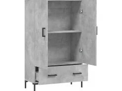 Aparador alto madera de ingeniería gris hormigón 69,5x31x115 cm ES51851