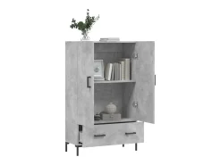 Aparador alto madera de ingeniería gris hormigón 69,5x31x115 cm ES51851
