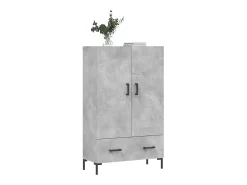 Aparador alto madera de ingeniería gris hormigón 69,5x31x115 cm ES51851