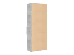 Aparador alto madera de ingeniería gris hormigón 70x42,5x185 cm