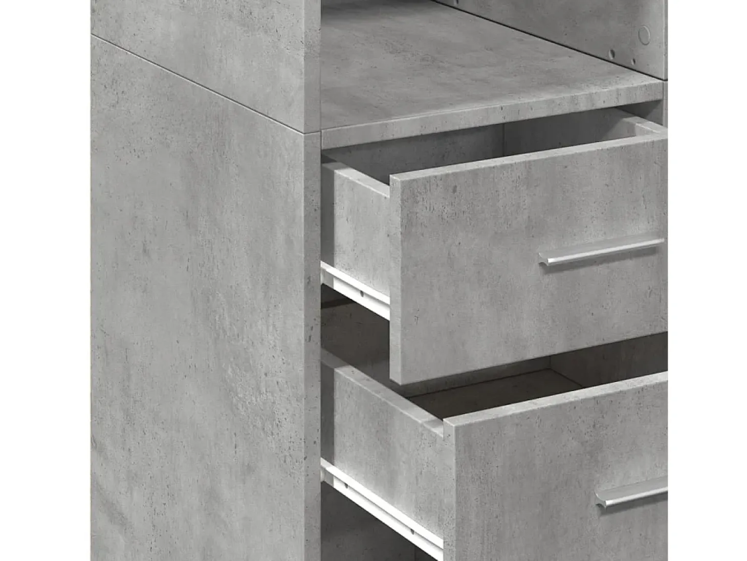 Aparador alto madera de ingeniería gris hormigón 70x42,5x185 cm