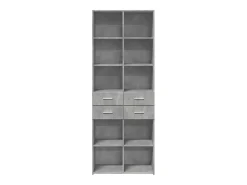 Aparador alto madera de ingeniería gris hormigón 70x42,5x185 cm
