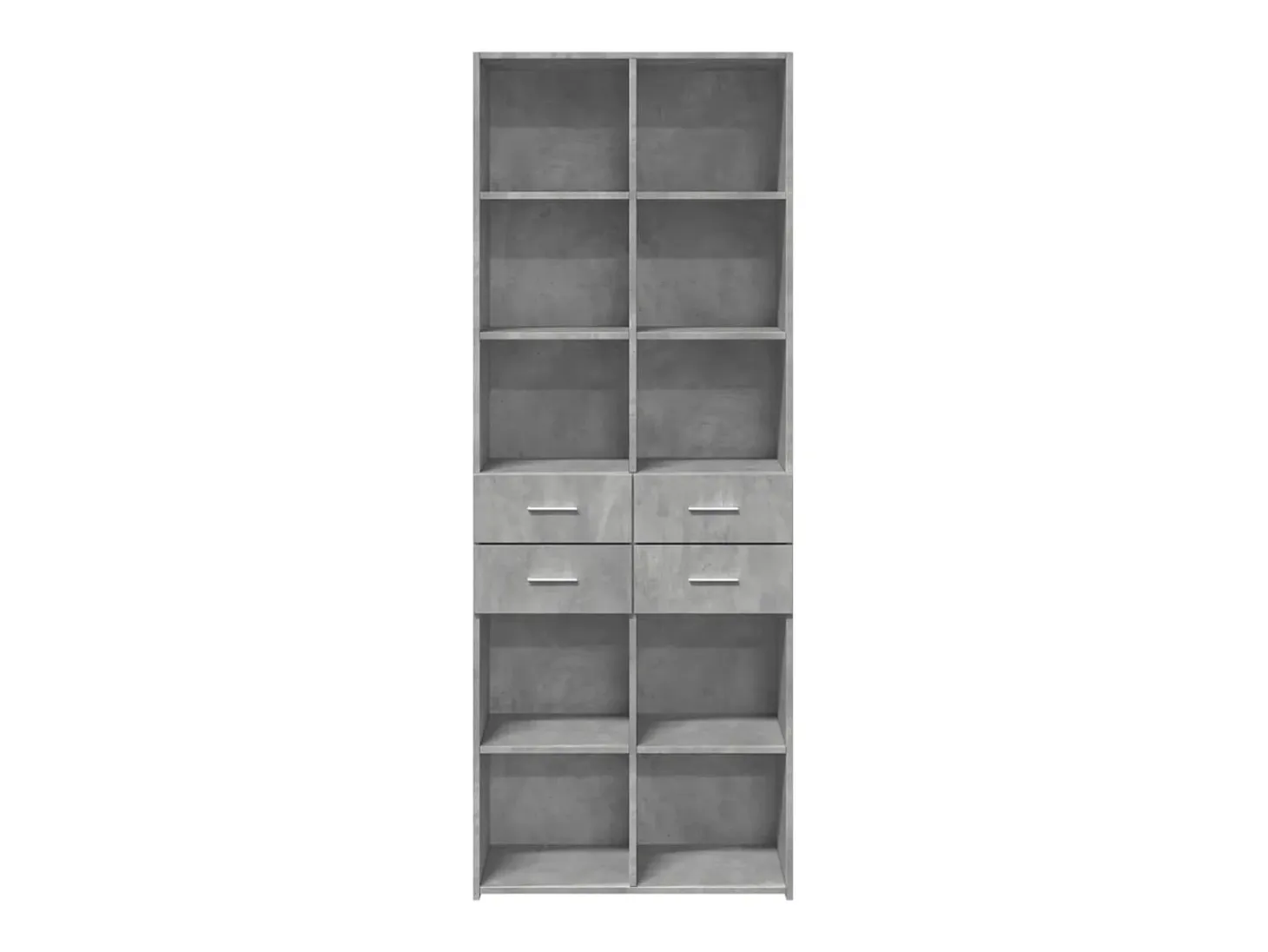 Aparador alto madera de ingeniería gris hormigón 70x42,5x185 cm