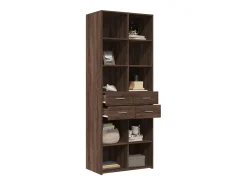 Aparador alto madera de ingeniería marrón roble 70x42,5x185 cm