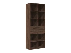 Aparador alto madera de ingeniería marrón roble 70x42,5x185 cm