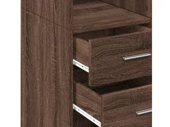 Aparador alto madera de ingeniería marrón roble 70x42,5x185 cm