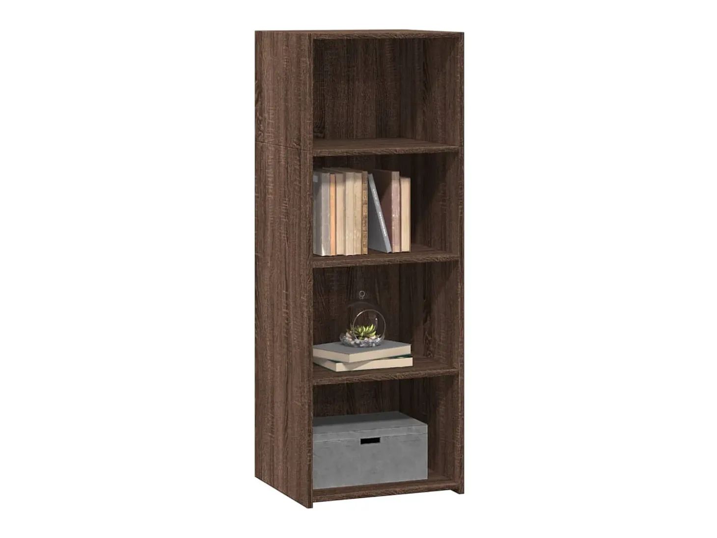 Aparador alto madera de ingeniería marrón roble 45x41x124 cm