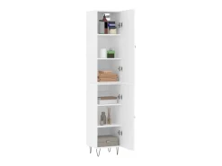Aparador alto madera de ingeniería blanco 34,5x34x180 cm ES19072