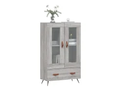 Aparador alto madera de ingeniería gris Sonoma 69,5x31x115 cm