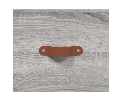 Aparador alto madera de ingeniería gris Sonoma 69,5x31x115 cm