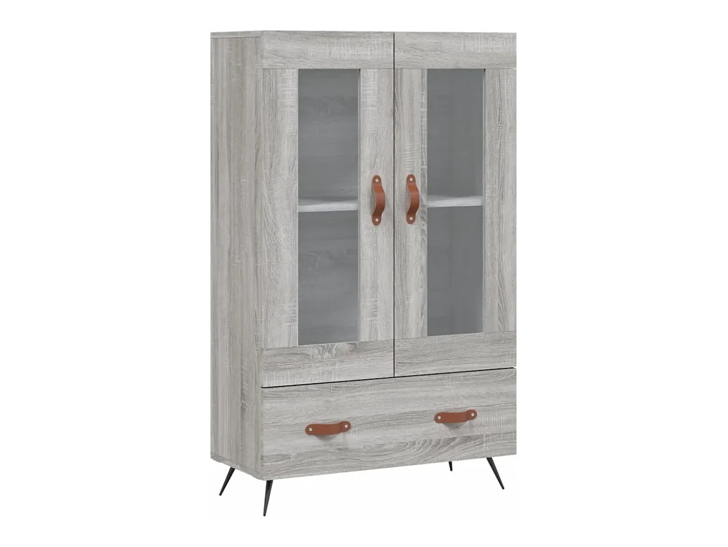 Aparador alto madera de ingeniería gris Sonoma 69,5x31x115 cm