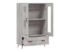 Aparador alto madera de ingeniería gris Sonoma 69,5x31x115 cm