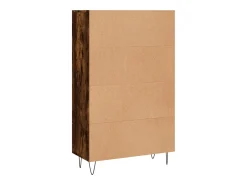 Aparador alto madera de ingeniería roble ahumado 69,5x31x115 cm