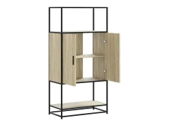 Aparador alto madera de ingeniería y metal Sonoma 68x35x139 cm