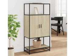 Aparador alto madera de ingeniería y metal Sonoma 68x35x139 cm