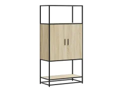 Aparador alto madera de ingeniería y metal Sonoma 68x35x139 cm