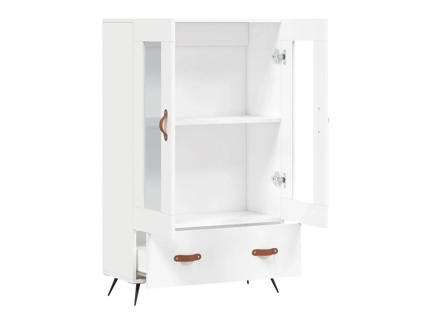 Aparador alto madera de ingeniería blanco 69,5x31x115 cm ES17227
