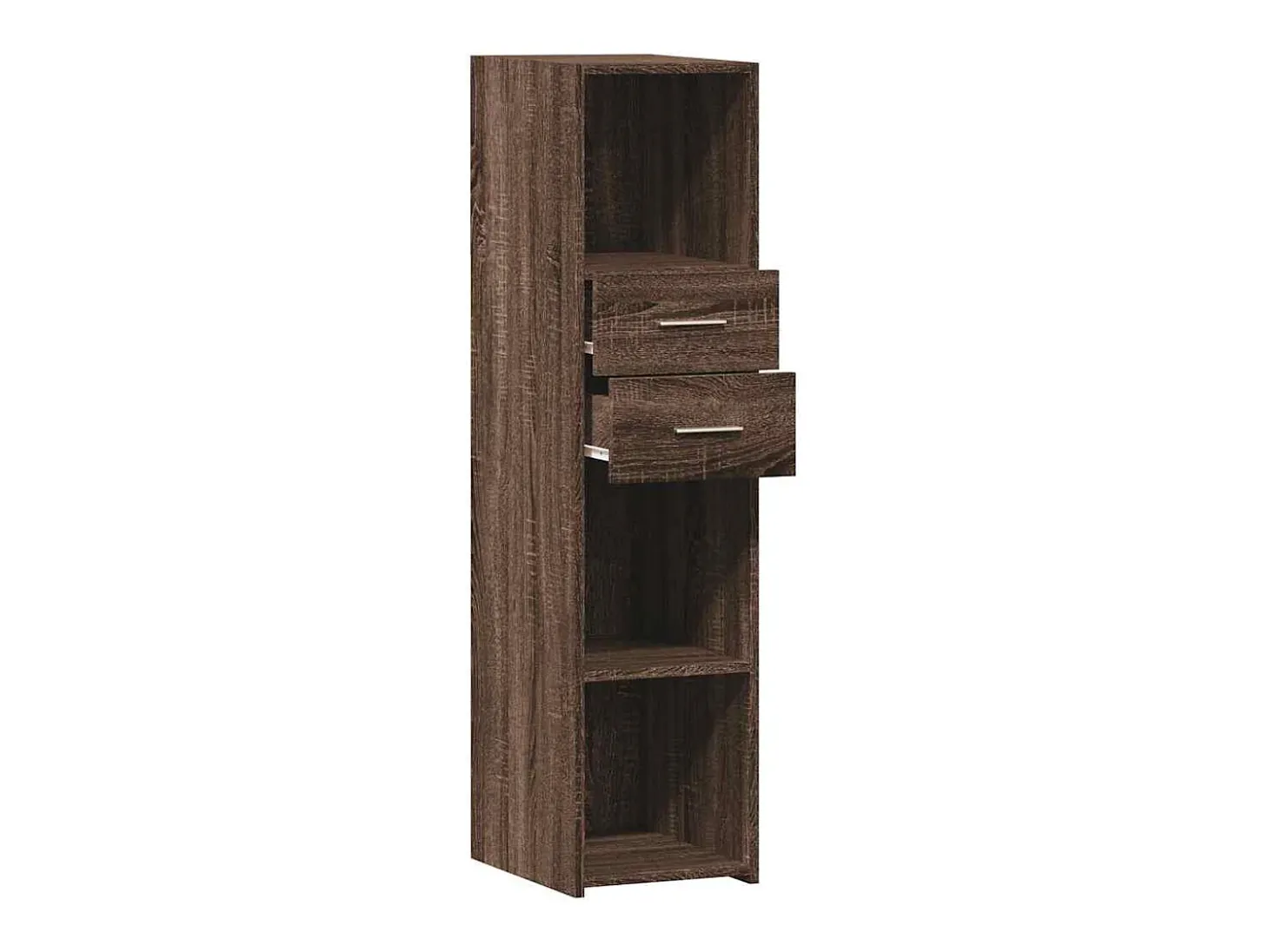 Aparador alto madera de ingeniería marrón roble 30x42,5x124 cm